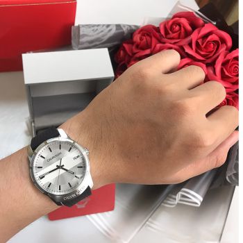 Đồng Hồ Nam Calvin Klein Evidence Quartz K8R111D6 Màu Đen
