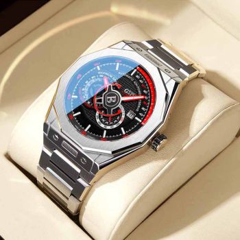 Đồng Hồ Nam Bonest Gatti King Speed B586013S Màu Bạc - Đỏ