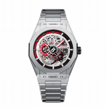 Đồng Hồ Nam Bonest Gatti King Speed B576013S Màu Bạc Viền Đỏ