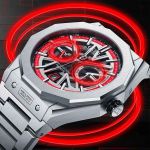 Đồng Hồ Nam Bonest Gatti King Speed B596013S Màu Bạc Viền Đỏ