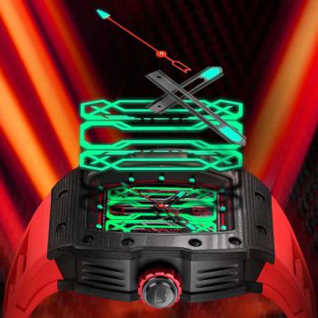 Đồng Hồ Nam Bonest Gatti Explorer B399162R Carbon Màu Đỏ Đen