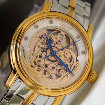 Đồng Hồ Nam Ogival OG358.63AGR-GL Sóng Trào Demi Vàng - Bạc