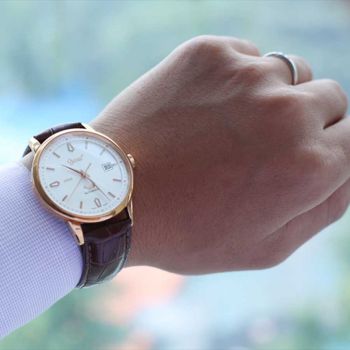 Đồng Hồ Nam Ogival OG1929-24AGR-GL-T Classic Dây Da