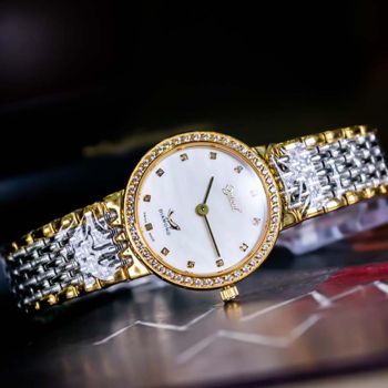 Đồng Hồ Nữ Ogival OG385-022DLSK-T Demi Vàng Gold - Bạc