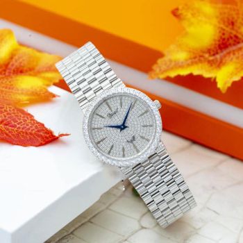 Đồng Hồ Nữ Ogival OG377DLW-T-COC Silver Đính Đá Màu Bạc