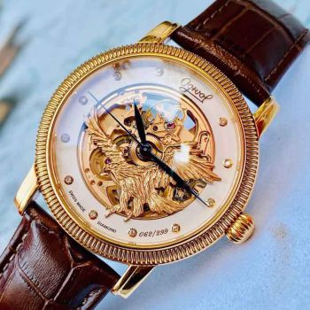 Đồng Hồ Nam Ogival OG358.31AGR-GL-T Đại Bàng Tung Cánh Dây Da