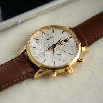 Đồng Hồ Nam Ogival OG1929-25AGR-GL-T Dây Da Màu Trắng Nâu