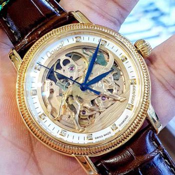 Đồng Hồ Nam Ogival 358.51AGR42-GL Kim Ngưu Dây Da