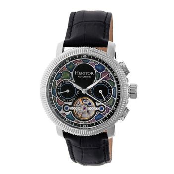 Đồng Hồ Nam Heritor Aura Automatic Black Dial Men's Watch HR3501 Màu Đen