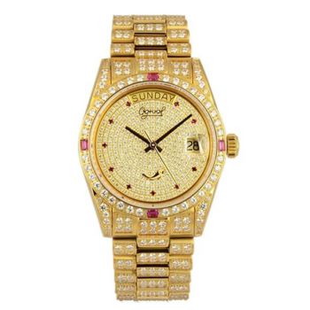 Đồng Hồ Nam Ogival OG30399DMK-V Màu Vàng Gold Đính Đá Swarovski