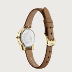 Đồng Hồ Nữ Salvatore Ferragamo Gancini Slim Watch Màu Nâu Trắng