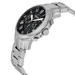 Đồng Hồ Nam Fossil Grant Chronograph Black Dial Stainless Steel Men's Watch  FS4736 Màu Đen Bạc
