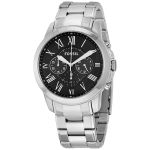Đồng Hồ Nam Fossil Grant Chronograph Black Dial Stainless Steel Men's Watch  FS4736 Màu Đen Bạc