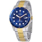 Đồng Hồ Fossil Nam FB-01 Quartz Blue Dial Two-tone Men's Watch FS5742 Màu Xanh Bạc