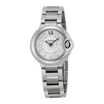 Đồng Hồ Nữ Cartier Ballon Bleu Silver Diamond Dial Ladies Watch WE902073 Màu Bạc