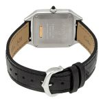 Đồng Hồ Unisex Cartier Santos-Dumont Quartz Silver Dial Watch W2SA0012 Màu Đen Mặt Bạc