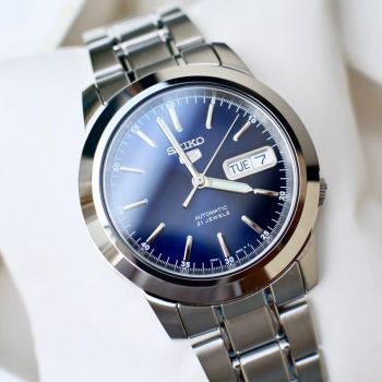 Đồng Hồ Nam Seiko 5 Automatic Blue Dial Men's Watch SNKE51K1 Màu Bạc Mặt Xanh