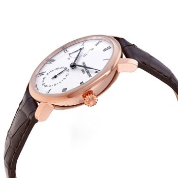 Đồng Hồ Nam Frederique Constant Slimline Automatic Silver Dial Men's Watch FC-723WR3S4 Màu Nâu Mặt Bạc