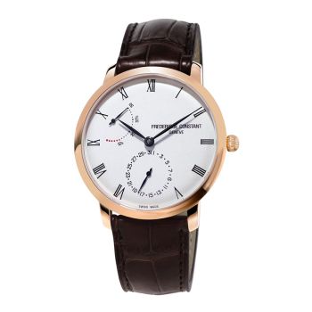 Đồng Hồ Nam Frederique Constant Slimline Automatic Silver Dial Men's Watch FC-723WR3S4 Màu Nâu Mặt Bạc