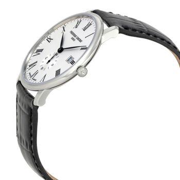 Đồng Hồ Nam Frederique Constant Slimline White Dial Men's Watch FC-245WR5S6 Màu Đen Mặt Trắng