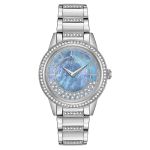 Đồng Hồ Nữ Bulova  Turnstyle Bracelet Watch 32.5mm Màu Xanh Bạc