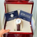 Đồng Hồ Longines Record Collection Demi 18K Midsize L2.820.5.11.2 Màu Nâu