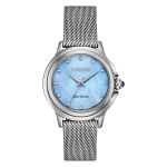 Đồng Hồ Nữ Citizen EM0790-55N Ceci Eco-Drive Watch 32mm Màu Bạc