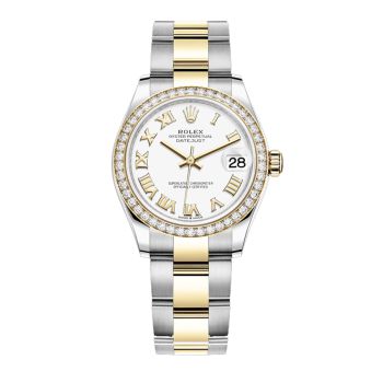 Đồng Hồ Rolex Datejust 31 Dark Grey Diamonds Dial Diamond Bezel Yellow Gold Two Tone Watch 278383RBR