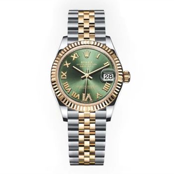 Đồng Hồ Nữ Rolex Datejust 31 Olive Green Diamond Dial Automatic Ladies Steel và Gold Gold 18kt Yellow Jubilee Watch 278273GNDJ