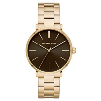 Đồng Hồ Nam Michael Kors MK Men's Auden Three-Hand Gold-Tone Stainless Steel Watch MK7185 Màu Vàng Gold