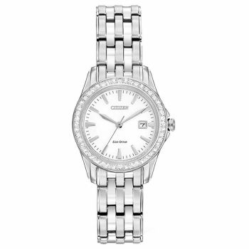 Đồng Hồ Nữ Citizen EW190158A Silhouette Crystal Women's Watch 28mm Màu Bạc