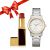Combo Đồng Hồ Nữ Citizen Eco-Drive FE1226-82A Và Son Tom Ford Lip Color Màu 27 Đỏ Gạch