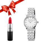 Combo Đồng Hồ Nữ Frederique Constant FC-200STDS6B + Son MAC 811 Red Màu Đỏ Thuần Satin