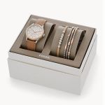 Combo Set Đồng Hồ Và Trang Sức Fossil + Son Tom Ford Lip Color Màu 27 Đỏ Gạch