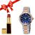 Combo Đồng Hồ Nữ Frederique Constant FC-306NHD3ER2B + Son Tom Ford Lip Color Màu 27 Đỏ Gạch
