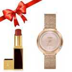 Combo Đồng Hồ Nữ Citizen EM0643-50X + Son Tom Ford Lip Color Màu 27 Đỏ Gạch