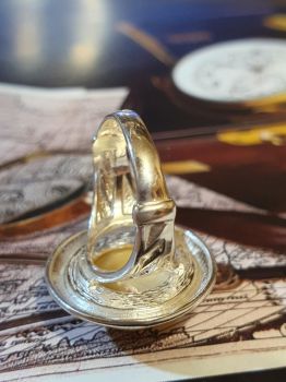 Nhẫn đá Hổ phách - Bạc nguyên chất 925 có triện