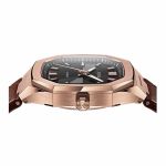 Đồng Hồ Nam Reiser Alpen Date Rose Gold Leather Strap Màu Vàng Mặt Đen