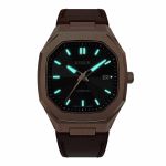 Đồng Hồ Nam Reiser Alpen Date Rose Gold Leather Strap Màu Vàng Mặt Đen