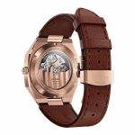 Đồng Hồ Nam Reiser Alpen Date Rose Gold Leather Strap Màu Vàng Mặt Đen