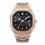 Đồng Hồ Nam Reiser Alpen Date Rose Gold Bracelet Màu Vàng Mặt Đen