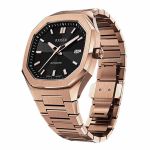 Đồng Hồ Nam Reiser Alpen Date Rose Gold Bracelet Màu Vàng Mặt Đen