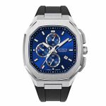 Đồng Hồ Nam Reiser Alpen Chrono Leather Strap Màu Xám Mặt Xanh Navy