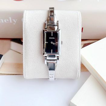 Đồng Hồ Nữ Bulova 96l138 Classic Black Dial Silver-Tone Stainless Steel Watch Màu Bạc Mặt Đen