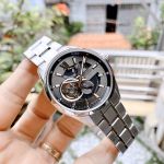 Đồng Hồ Orient Star Semi Skeleton Re-AV0004N00B Màu Bạc Mặt Đen