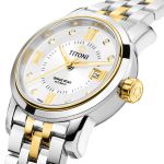Đồng Hồ Nữ Titoni 23538 SY-099 28mm Màu Demi Vàng - Bạc