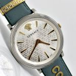 Đồng Hồ Nữ Versace Courage Blue Manifesto Leather IP Gold Swiss Made Extra Strap VBP010017