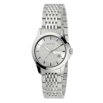 Đồng Hồ Nữ Gucci Timeless Womens Watch Model YA126501 Màu Bạc