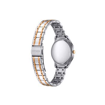 Đồng Hồ Nữ Citizen Eco-Drive Ivory Dial Two Tone Ladies Watch EM0506-77A