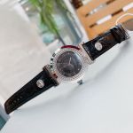 Đồng Hồ Nữ Versace Vanity Stainless Steel Black Leather P5Q99D009 S009 35mm